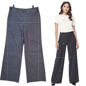J. Jill Stretch Dress Pants Woman's Sz 12 Gray Flat Front Hi Rise Career Office